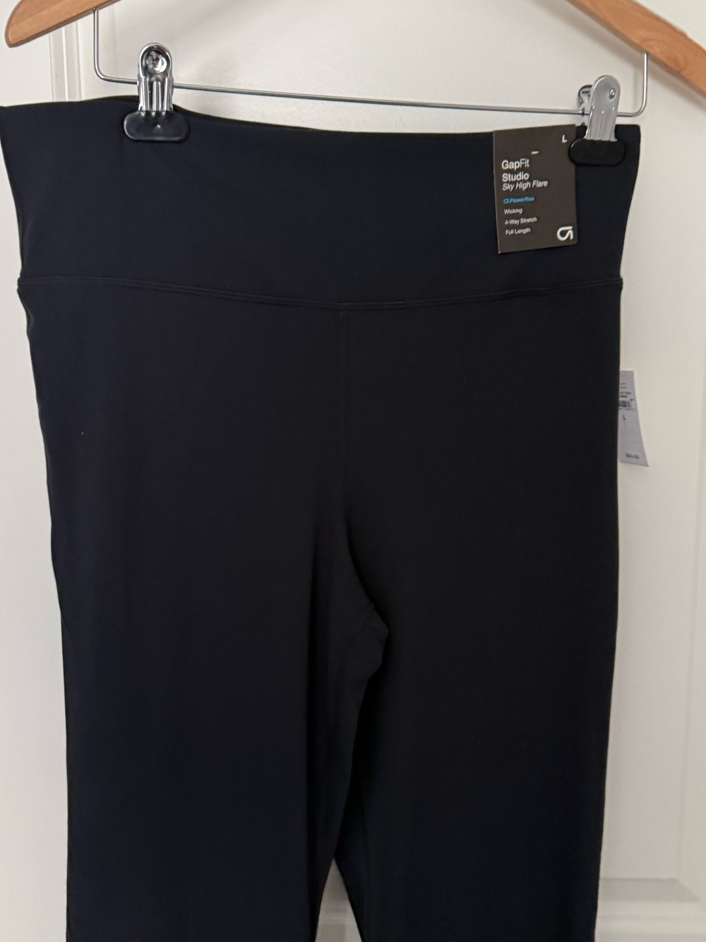 GapFit Sky High Flare Legging Pants Full Length- Black - L- NWT - Picture 11 of 12